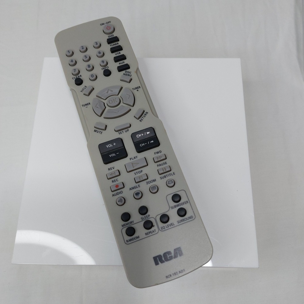 Original RCA RCR 192‎ AD1 DVD Player Remote Control TESTED